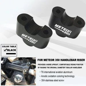 HANDLEBAR RISER , BLACK Fit For Royal Enfield Meteor 350 - Picture 1 of 5