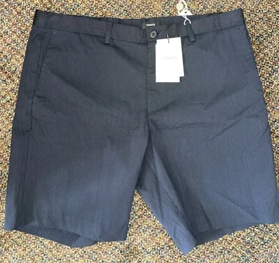 SHORTS LISTRADO BOBINA LISTRA ESPACIAL THEORY ZAINE SW S 38 NOVO COM ETIQUETAS (B31) - Imagem 1 de 4