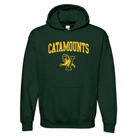 Vermont Catamounts Arch Logo Hoodie - Forest Cover