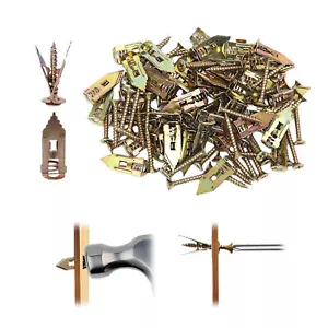 100X Self Drilling Drywall Anchors Screws Hollow Wall Anchor Expansion Kit - Picture 1 of 8