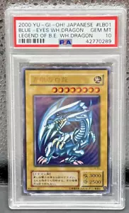 2000 YU-GI-OH JAPANESE #LB01 BLUE-EYES WHITE DRAGON Legend of B.E. PSA 10 - Picture 1 of 3