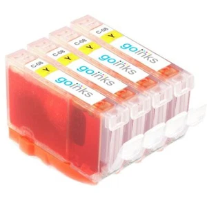 4 Yellow Ink Cartridges for Canon PIXMA iP5100 iP5200 iX4000 MP600 MP830 - Picture 1 of 2
