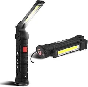 LAMPADA DA LAVORO A LED RICARICABILE POTENTE 800L COB TORCIA MAGNETICA OFFICINA - Foto 1 di 9