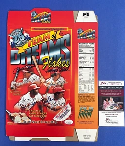 Pete Rose Johnny Bench Joe Morgan & Tony Perez Signed New Cereal Box JSA CE77153 - Picture 1 of 9
