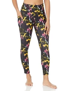 DKNY Women's Tight Printed High Waist Performance Leggings, Currant Light Trace, - Picture 1 of 5