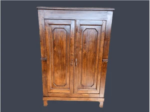 ARMADIO IN PIOPPO ORIGINALE EPOCA XIX SECOLO ITALIA RESTAURATO - Foto 1 di 24