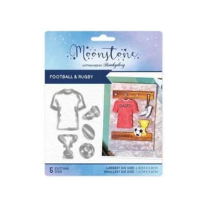 Hunkydory Football & Rugby Moonstone Die  5pc : Fun & Games Collection - Picture 1 of 1