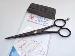 DOVO Haarschere SOLINGEN Schwarz BLACK Hair Scissors STAINLESS shears 5,5" - Picture 1 of 8