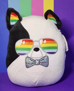 Squishmallows Select Series Lamont the Pride French Bulldog 12" NWT Rainbow Dog - Picture 1 of 2