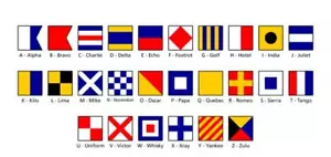 Banderas de Señal Náutica Marina A-Z ELIGE TU LETRA Símbolo Banderas Navales - Imagen 1 de 27