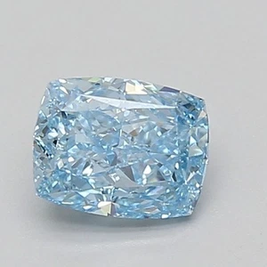 1.03Ct CUSHION Fancy Vivid Blue IGI Certified Lab Grown CVD Diamond VVS2 Clarity - Picture 1 of 10
