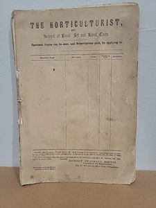 1857 The Horticulturist Magazine Havana Cuba Illustrated Engravings Fruit LOOSE - Picture 1 of 12