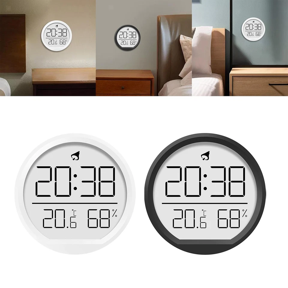 Modern Digital Alarm Clock Round 4cm Battery Operated for Home Office - Image 1 of 1