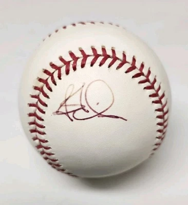 Steve Finley Signed Auto Rawlings Official Major League Baseball PADRES B7 - Image 1 of 3