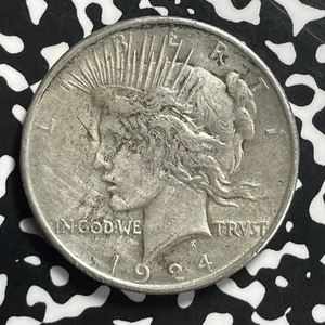 1924 U.S. $1 Peace Dollar Lot#A9534 Silver! Cleaned - Picture 1 of 2