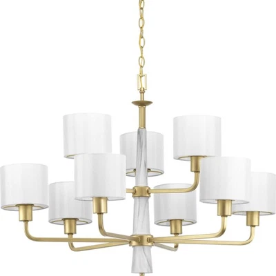 Progress Lighting P400099 Gold Palacio 9-Light 36"W Chandelier - Image 1 of 4