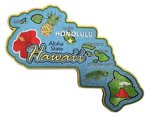 Hawaii der Aloha State Folie Kühlschrankmagnet mit Neuheit Hinweis enthalten - Bild 1 von 2