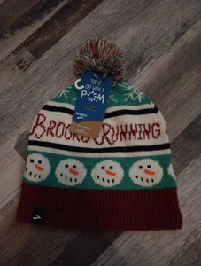 Brooks Running Strickmütze Winter Schneemann Bommelmütze Neu mit Etikett - Bild 1 von 3