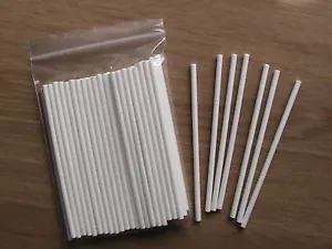100 x 3,5 Zoll (89 mm) PAPIER LOLLY POP STICKS LUTSCHER KEKS BASTELN - Bild 1 von 1