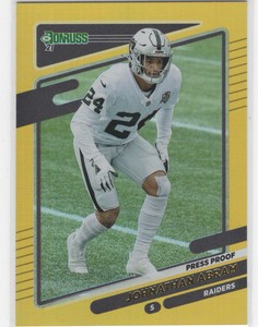 2021 Panini Donruss Johnathan Abram Gold Holo Press Proof 