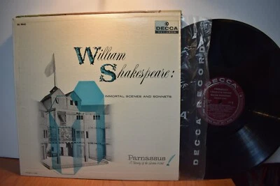 Parnassus William Shakespeare Immortal Scenes and Sonnets LP Decca DL 9041 Mono - Image 1 of 2