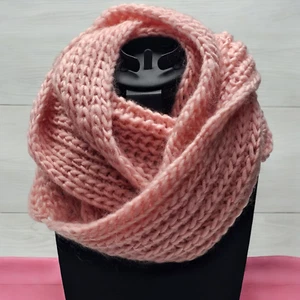 Infinity Scarf Knitted Cable Knit Winter Chunky Waffle Circle Loop - Picture 1 of 8