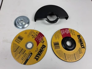 Vintage Dewalt 6" Grinder Type 1 & 27 Cutting Grinding Wheels & Guard Set - Picture 1 of 5