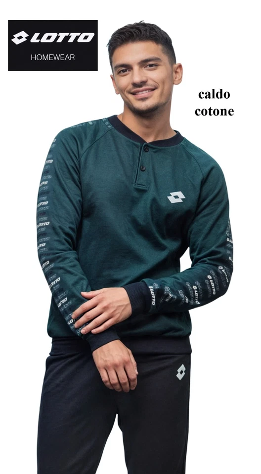 Pijama Hombre Invierno 100% Algodón Cálido Interlock Lotto Desde 46 A 60 Foto 1 de 1