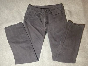 Levis 514 Jeans Mens W32 L34 Black Grey Straight Tapered White Tag Denim - Picture 1 of 15
