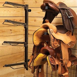 Saddle Rack 4 Tier Wall Mounted Saddle Rack Stand for English and Western Saddle - Picture 1 of 4