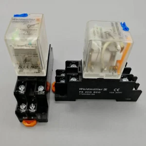 2PCS WEIDMULLER DRM270024LT with FS2COECO Socket Power Relay 24VDC 10A 300V - Picture 1 of 1