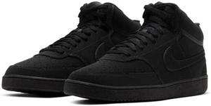 Brand New Original Nike Court Vision Mid Men Sneakers Shoes - Black - FREE SHIP - Picture 1 of 6