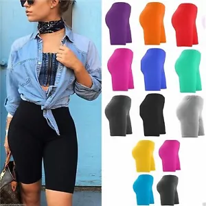 DONNA DONNA PANTALONCINI CICLISMO PANTALONCINI DANZA LYCRA LEGGINGS ACTIVI CASUAL PANTALONCINI - Foto 1 di 19