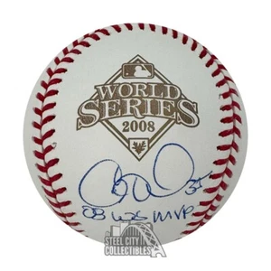 Cole Hamels 08 WS MVP Autographed Official 2008 World Series Baseball - BAS - Picture 1 of 1