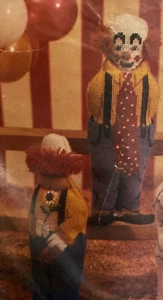 Vintage JLT Under the Big Top Circus Clown Needlepoint Doll Kit Chauncy NOS NEW - Picture 1 of 4