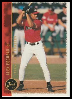 1999 Alex Escobar Just Memorabilla Baseball #19 Capital City Bombers - Image 1 of 2