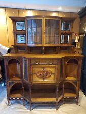 Late Victorian satinwood and purple wood banded display cabinet circa 1900