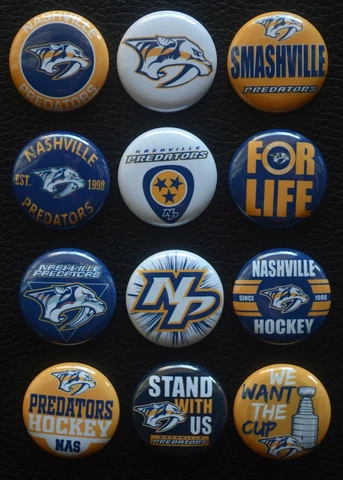 Nashville Predators - 1 1/2" Magnet Set (Set of 12) Cover