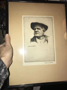 Acquaforte vintage firmata Jacques Cartier St malo esploratore francese Canada Wayne Davis - Foto 1 di 6