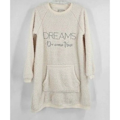 Peaches & Dreams Soft Sherpa Feel Loungewear Nightgown 'Dreams Do Come True' M - Image 1 of 4