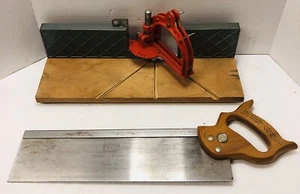 Vintage Sears Craftsman 3634 Miter Box w/ Kromedge Satin Cut Back Mitre Saw - Picture 1 of 12