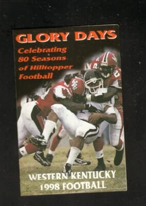 Calendario de fútbol americano Western Kentucky Hilltoppers 1998 Monarch Environmental - Imagen 1 de 2
