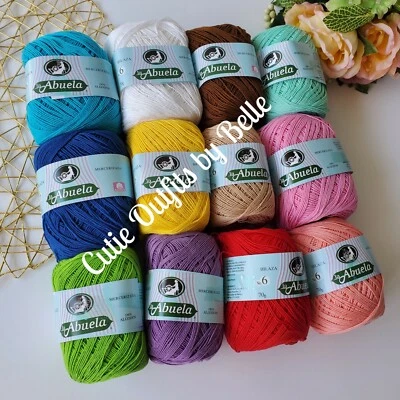 Abuela #6 Cotton  Omega 100% Mercerized Cotton Yarn, Cotton Abuela Thread Soft - Image 1 of 4