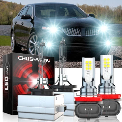Para For Lincoln MKS 2009-2014 2015 2016 HID/LED faro + Kit luz antiniebla 6000K - Image 1 of 4
