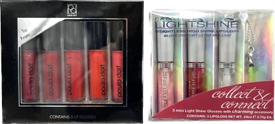 Prestige Lightshine Mixed Lip Gloss Set with Charm and Paula Dorf Red Set of 5 - Image 1 of 4