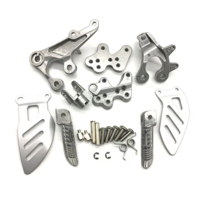 Soporte de estriberas delanteras plateado para Suzuki GSXR1000 GSX-R1000 2005-2008 Foto 1 de 4