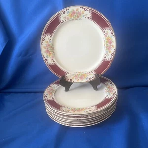 Majestic By Homer Laughlin Brittany Luncheon Plate Set Of 8 * H42N6/D42N8 - Picture 1 of 4