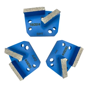 Discos de molienda de diamante de perno de 3 piezas para rectificadora de pisos de concreto unión dura - Imagen 1 de 10