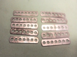 Gilbert Aufrichter Set: Teil G: 7 Loch plattierte Metallstreifen: 10 Stück B - Bild 1 von 1