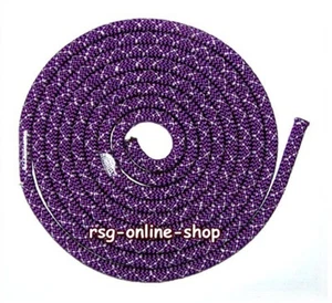 RSG Seil WETTKAMPFSEIL Gymnastikseil FIG zertif. 3m 160g 9mm GLITZER VIOLETT Neu - Bild 1 von 1